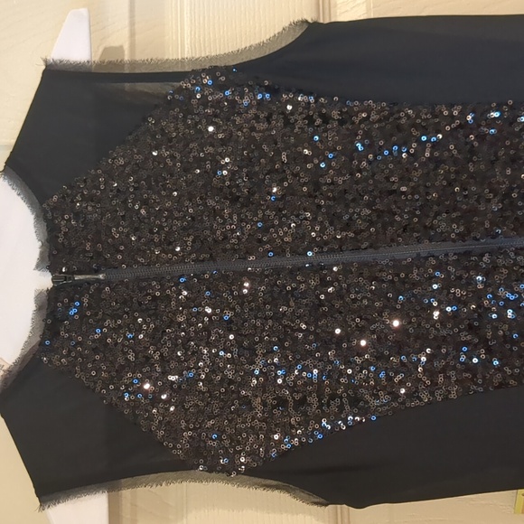 NWT Rachel Roy Black Sleeveless Party Dress Sequins Sparkles Small Size 4 - Picture 6 of 11